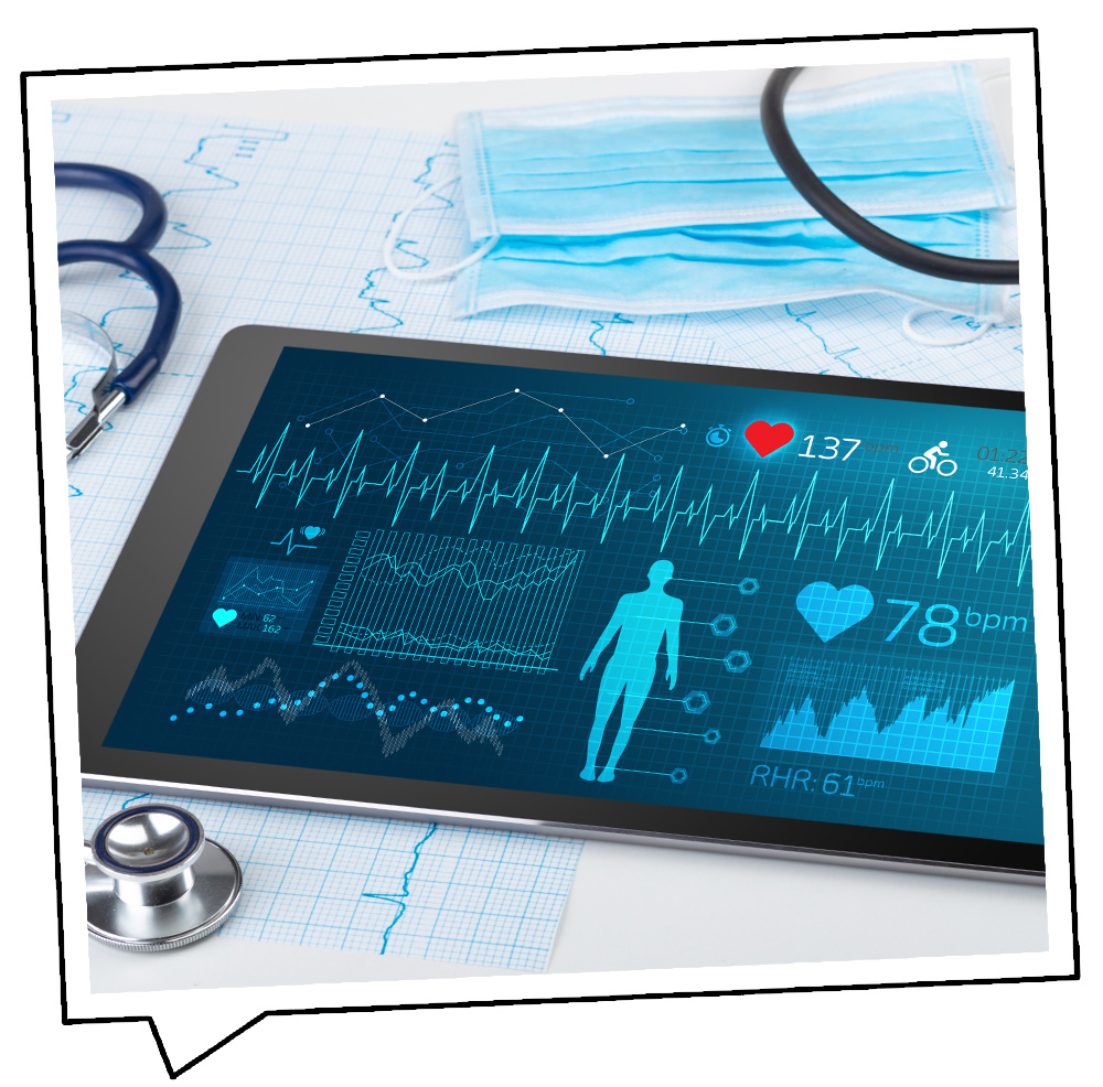 Live medical screening with medical application on tablet Bild-Nr. 298469457 © ra2 studio - stock.adobe.com